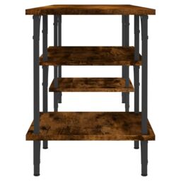 Berkfield Home TV Cabinet Smoked Oak 102x35x45.5 cm Engineered Wood in Brown - thumbnail 6
