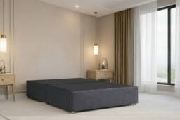 "Chester & Oakley Valencia Plush Divan Bed Base 4 Drawers - 26"" Headboard in Dark Grey - Size: Double" - thumbnail 5