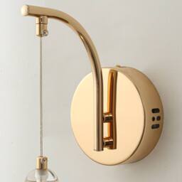 NIVOR 1 LED Gold Swing Crystal Swing Arm Wall Sconce Warm Light Adjustable - thumbnail 8