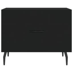 Berkfield Home Coffee Table Black 50x50x40 cm Engineered Wood - Size: 50 x 50 x 40 cm - thumbnail 5