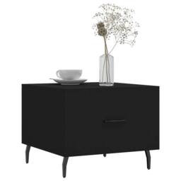 Berkfield Home Coffee Table Black 50x50x40 cm Engineered Wood - Size: 50 x 50 x 40 cm - thumbnail 3