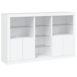Berkfield Home Sideboard with LED Lights White 162x37x100 cm - Size: 162 x 37 x 100 cm - thumbnail 3