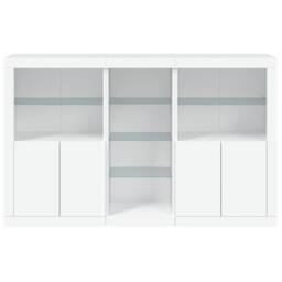 Berkfield Home Sideboard with LED Lights White 162x37x100 cm - Size: 162 x 37 x 100 cm - thumbnail 6