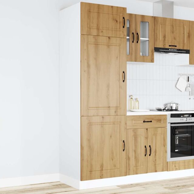 Berkfield Home Kitchen Cupboard Kalmar Artisan Oak Engineered Wood in Brown - image 1