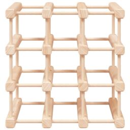 Berkfield Home Wine Rack for 12 Bottles 36x23x36 cm Solid Wood Pine in Brown - Size: 36 x 23 x 36 cm - thumbnail 3