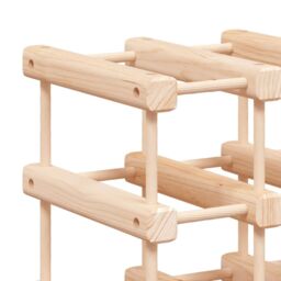 Berkfield Home Wine Rack for 12 Bottles 36x23x36 cm Solid Wood Pine in Brown - Size: 36 x 23 x 36 cm - thumbnail 6