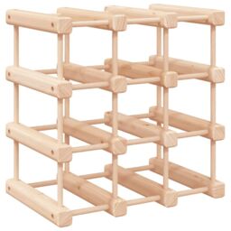 Berkfield Home Wine Rack for 12 Bottles 36x23x36 cm Solid Wood Pine in Brown - Size: 36 x 23 x 36 cm - thumbnail 5