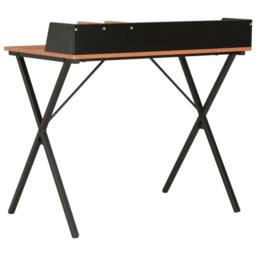 Berkfield Home Desk Black & Brown 80x50x84 cm - Size: 80 x 50 x 84 cm - thumbnail 4