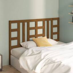 Berkfield Home Beautiful Bed Headboard Honey Brown 146x4x100 cm Solid Wood Pine - Size: 146 x 4 x 100 cm - thumbnail 1