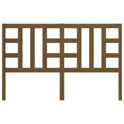 Berkfield Home Beautiful Bed Headboard Honey Brown 146x4x100 cm Solid Wood Pine - Size: 146 x 4 x 100 cm - thumbnail 4