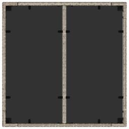 Berkfield Home Garden Table with Glass Top Light Grey 90x90x75 cm Poly Rattan - Size: 90 x 90 x 75 cm - thumbnail 8