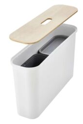 SmartStore Collect 'Slim Box Set' with Wooden Lid in White - Size: Large
