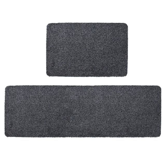 JVL Tanami Barrier Mat & Runner Set - Charcoal - Size: 50 cm x 150 cm - image 1