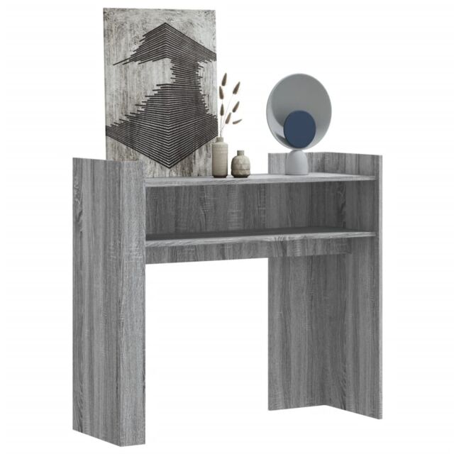 Berkfield Home Console Table Grey Sonoma 100x35x90 cm Engineered Wood - Size: 100 x 35 x 90 cm - image 1