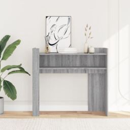 Berkfield Home Console Table Grey Sonoma 100x35x90 cm Engineered Wood - Size: 100 x 35 x 90 cm - thumbnail 3