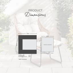 FurnitureboxUK Tahiti Indoor / Outdoor Beige Rattan Chair & Footstool - thumbnail 9