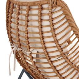FurnitureboxUK Tahiti Indoor / Outdoor Beige Rattan Chair & Footstool - thumbnail 6