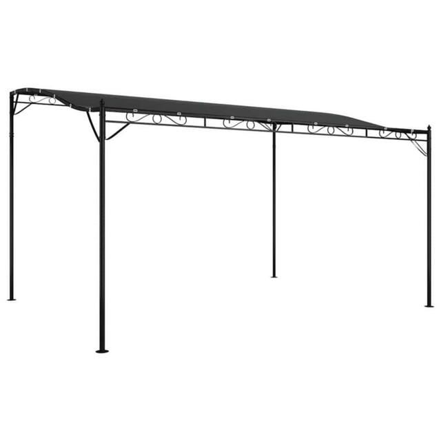Berkfield Home Canopy Anthracite 4x3 m 180 g/m ² Fabric & Steel in Black - image 1