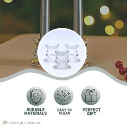 Marco Paul Pack of 3 Glass 7cm Taper Candle Stick Holder Table Centre Piece in Clear - thumbnail 3
