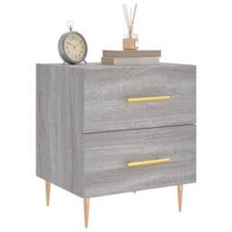 Berkfield Home Bedside Cabinets 2 pcs Grey Sonoma 40x35x47.5 cm Engineered Wood - thumbnail 3