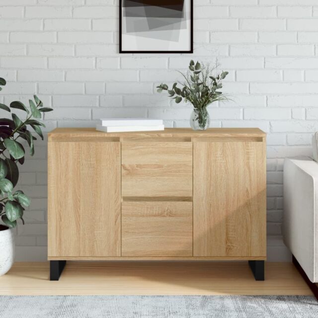 Berkfield Home Sideboard Sonoma Oak 104x35x70 cm Engineered Wood in Brown - Size: 104 x 35 x 70 cm - image 1
