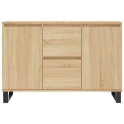 Berkfield Home Sideboard Sonoma Oak 104x35x70 cm Engineered Wood in Brown - Size: 104 x 35 x 70 cm - thumbnail 5