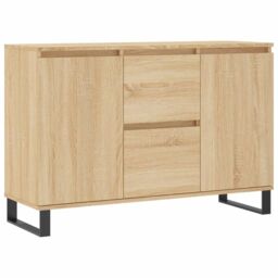 Berkfield Home Sideboard Sonoma Oak 104x35x70 cm Engineered Wood in Brown - Size: 104 x 35 x 70 cm - thumbnail 2