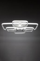 Living and Home Contemporary LED Semi Flush Ceiling Light in White - thumbnail 4