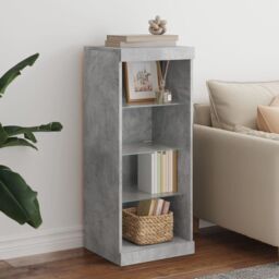 Berkfield Home Sideboard with LED Lights Concrete Grey 41x37x100 cm - Size: 41 x 37 x 100 cm - thumbnail 1