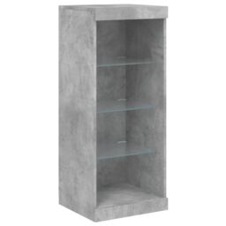 Berkfield Home Sideboard with LED Lights Concrete Grey 41x37x100 cm - Size: 41 x 37 x 100 cm - thumbnail 5