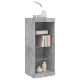 Berkfield Home Sideboard with LED Lights Concrete Grey 41x37x100 cm - Size: 41 x 37 x 100 cm - thumbnail 4