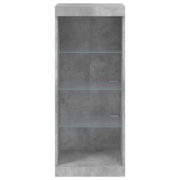 Berkfield Home Sideboard with LED Lights Concrete Grey 41x37x100 cm - Size: 41 x 37 x 100 cm - thumbnail 6