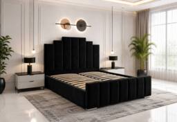 SOFT SNOOZE BEDS Art Deco Ottoman Divan Storage Bed in Plush Velvet in Silver - Size: King - thumbnail 5