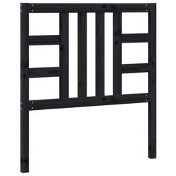 Berkfield Home Beautiful Bed Headboard Black 96x4x100 cm Solid Wood Pine - Size: 96 x 4 x 100 cm - thumbnail 6