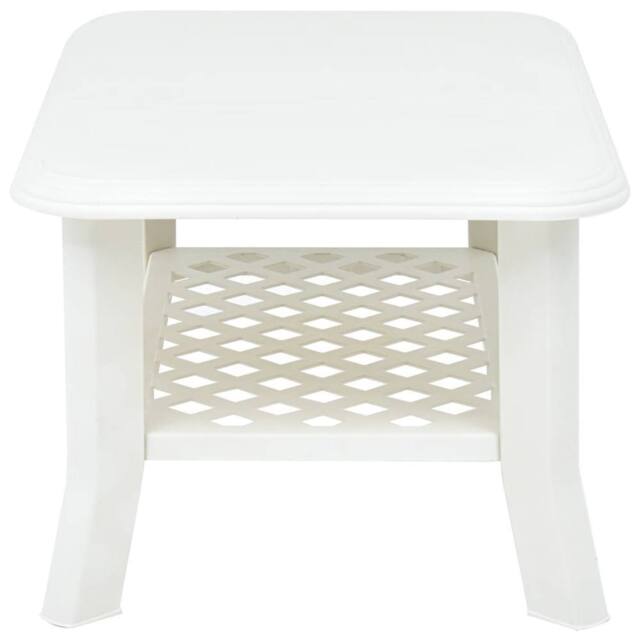 Berkfield Home Durable Coffee Table White 90x60x46 cm Plastic - Size: 90 x 60 x 46 cm - image 1