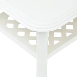 Berkfield Home Durable Coffee Table White 90x60x46 cm Plastic - Size: 90 x 60 x 46 cm - thumbnail 5