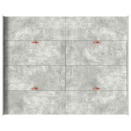 Berkfield Home Storage Bed Frame with Drawer with Headboard with Storage Concrete grey 150 x 200 cm - thumbnail 8