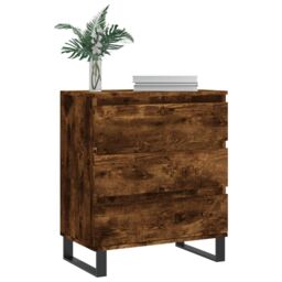 Berkfield Home Sideboard Smoked Oak 60x35x70 cm Engineered Wood in Brown - Size: 60 x 35 x 70 cm - thumbnail 3