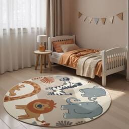 THE RUGS Adventures Kids Rug Savanna Cream Multicolour Kids Bedroom Rug - Size: 160 cm x 235 cm - thumbnail 3