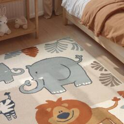 THE RUGS Adventures Kids Rug Savanna Cream Multicolour Kids Bedroom Rug - Size: 160 cm x 235 cm - thumbnail 9