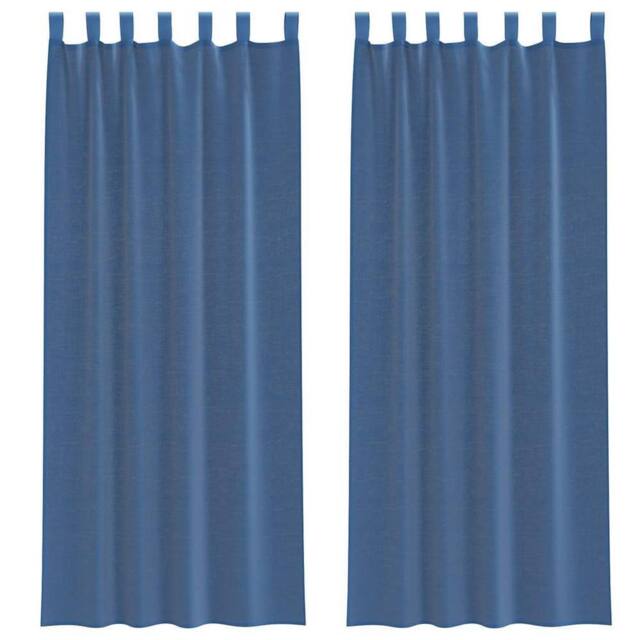 Berkfield Home Voile Curtains with Loops 2 pcs Royal Blue 140x260 cm - image 1