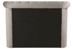 Orsina Contemporary Double Ottoman Bed, Elegant Winged Headboard in Silver - thumbnail 2