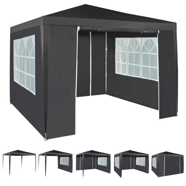 MCC Direct 3x3m Event Gazebo with Removable Sides in Grey - image 1