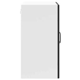Berkfield Home Kitchen Wall Cabinet with Glass Door Lucca Black Engineered Wood - thumbnail 8