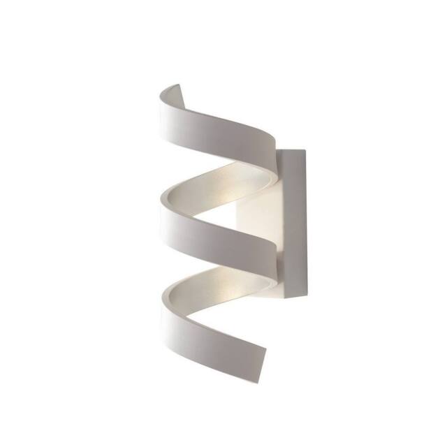 Netlighting HELIX LED Swirl Wall Light White Silver 720lm 3000K 10x26x13.5cm - Size: 10x26x13.5 cm