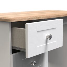 Ready Assembled 2 U Cumbria 3 Drawer Vanity (Ready Assembled) in White - Size: Medium - thumbnail 5