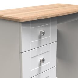 Ready Assembled 2 U Cumbria 3 Drawer Vanity (Ready Assembled) in White - Size: Medium - thumbnail 4