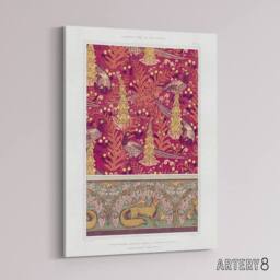 "Artery8 Flowers Pheasants Foxes Patterns Canvas Wall Art Print Verneuil - Size: W18"" x H24""" - thumbnail 2