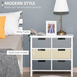 Wyld Haus Nemo Multicolour 6 Drawer MDF Storage Cabinet - thumbnail 7