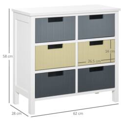 Wyld Haus Nemo Multicolour 6 Drawer MDF Storage Cabinet - thumbnail 4